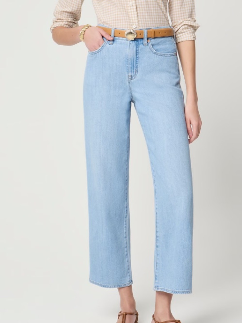 J crew Light-feel wide-leg cropped jean
